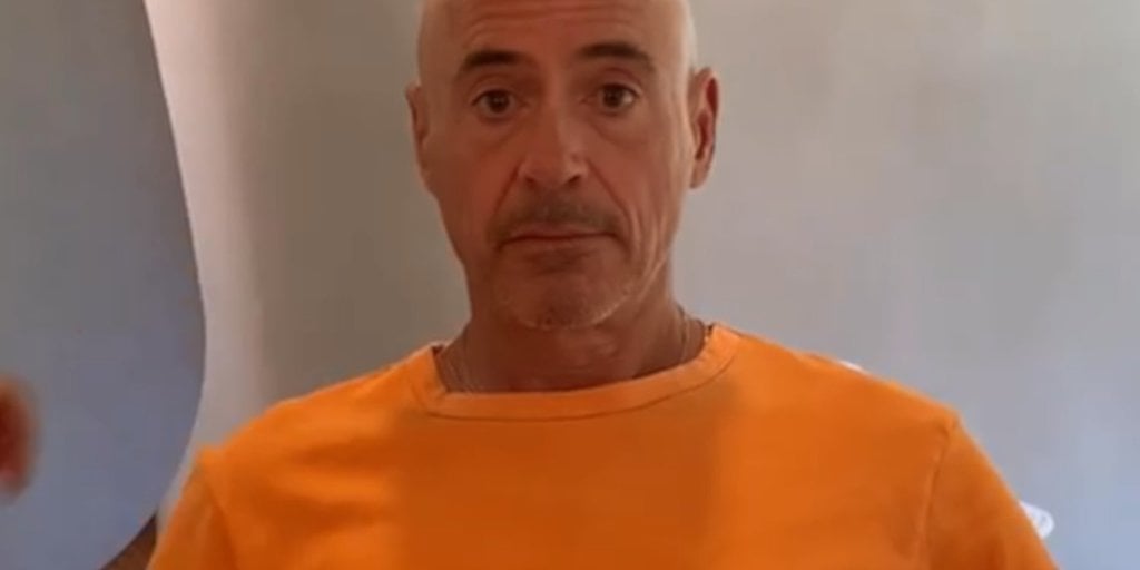 Robert Downey Jr. in the video where his kids shave his head.
